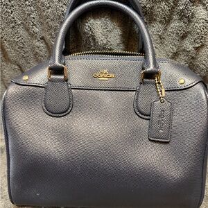 Coach Georgie Saddle Bag (Navy Blue) in leather - style number F57521-NWOT